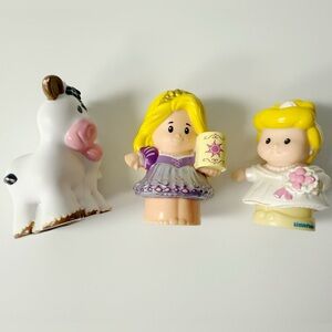Fisher Price Little People DISNEY Princess Wedding Cinderella Rapunzel Cow Lot